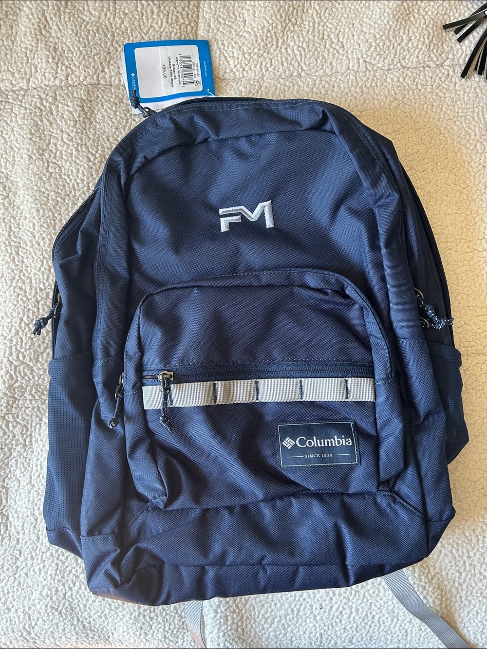 Columbia Navy Backpack with Gray Accents